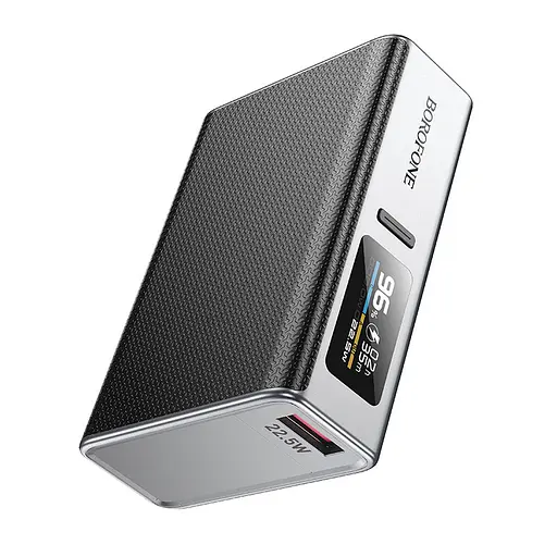 Портативний ЗП Power Bank BOROFONE BJ72 Energy 22.5W+PD20W with display 10000 mAh Metal gray - фото 7
