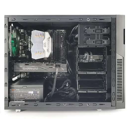 Компьютер KorobPC (Asus Z270M/i7-7700K/16/256SSD/3Tb/BQ500W/Nanoxia/RX580-8Gb) - Tower Б/У - фото 4