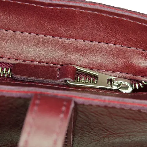 Кожаная женская сумка Grande Pelle 30х27х7 см sum0026623 - фото 5