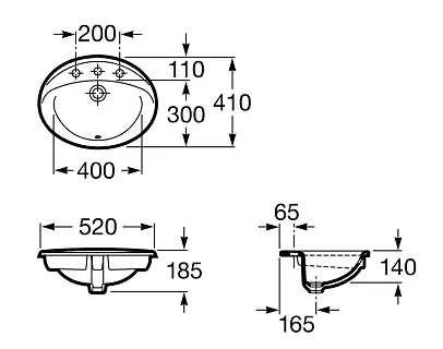 Умивальник Roca Rodeo A327866000, Білий - фото 2