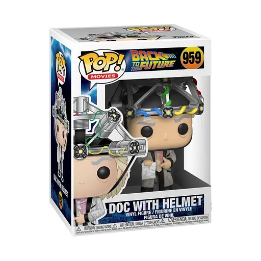 Коллекционная  фигурка   Funko Pop Назад в будущее Док в шлеме Back to the Future Doc with helmet 10 см FP BF D H 959 - фото 2