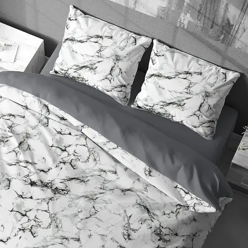 Уцінка. Комплект постільної білизни Lelit Двоспальний сірий з білим 180 х 215 см P-0168/2 (le2000000285962) - фото 3