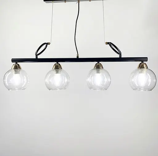 Видовжений світильник на 4 плафони Line.F Колір плафона Прозорий - фото 3