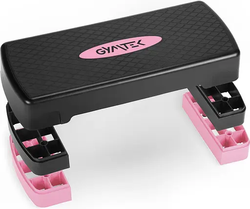 Степ-платформа Gymtek 3-х рівнева чорно-рожева - фото 2