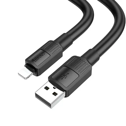 Кабель Hoco X84 USB to Lightning 1 м черный - фото 1