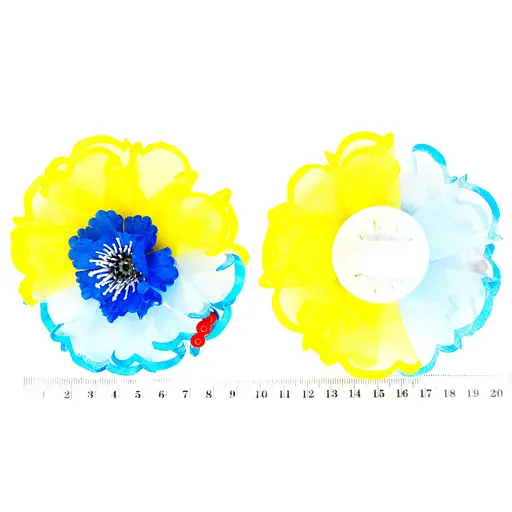 Набір для дівчаток Бантики патріотичні з волошкою 0108-379, 10 шт - фото 2