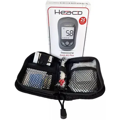 Глюкометр Heaco Gold AQ Plus + 25 тест смужок - фото 2