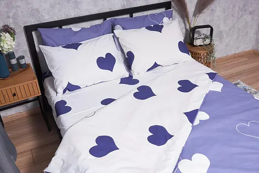 Комплект постільної білизни Moon&Star Бязь Gold Люкс Royal Blue полуторний 143х210 наволочки 2х70х70 - фото 3