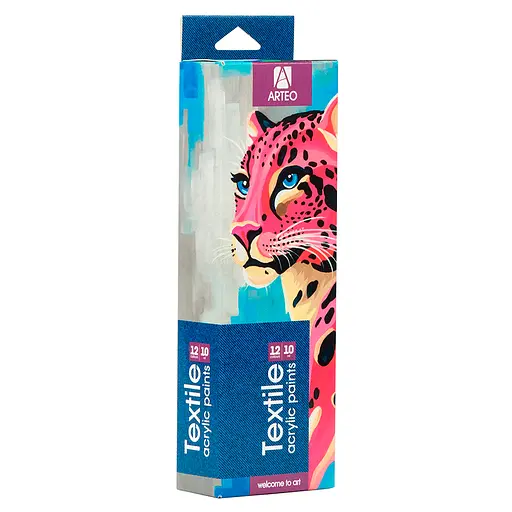Набір акрилових фарб для розпису тканин Animal 12×10 мл Arteo - фото 1