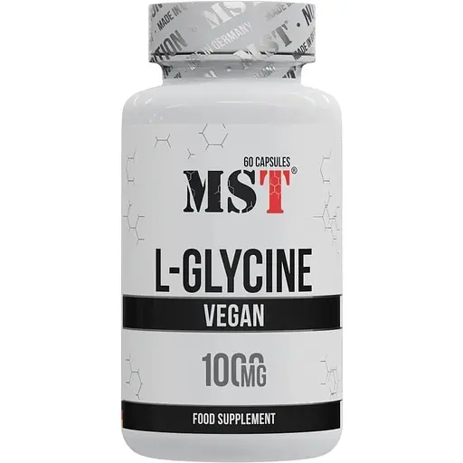 Глицин MST Glycine 1000 mg, 60 капсул для поддержания нервной системы