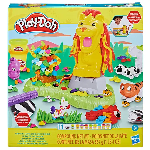 Набор для творчества Hasbro Play-Doh с массой для лепки Лев и друзья (F7221)