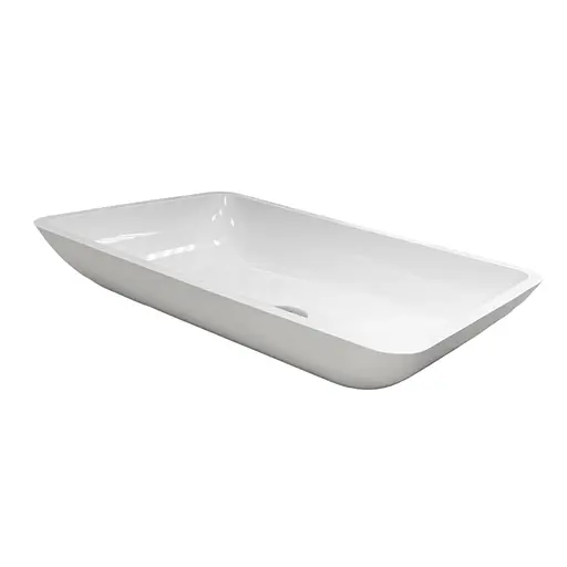 Раковина Adamant умывальник LOWER искусственный камень прямоугольная - фото 8