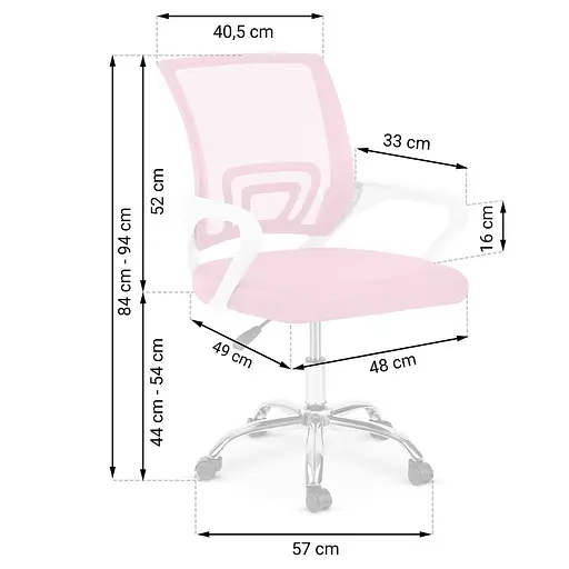 Офисное кресло Sofotel Emeri Pink (242001) - фото 6