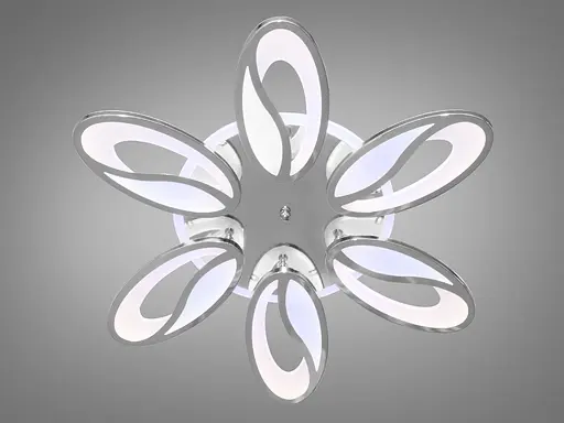 Пристельова плоска лед люстра з пультом, димером, підсвіткою, 105W - фото 2