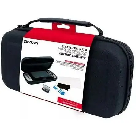 Чехол Nacon Starter Pack (Case + Screen Protector + Box for 4 games) Black (Nintendo Switch 2)