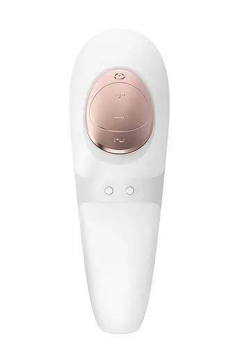 Вібратор з вакуумною стимуляцією для пар Satisfyer Pro 4 Couples 12.3 см білий - фото 5