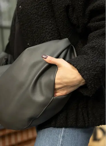 Женская сумка Sambag HOBO BAG-GLOVE Графит 28 х 58 х 4 см (53400009) - фото 3