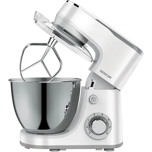 Миксер планетарный Sencor 1300Вт белый - фото 4