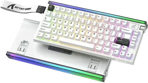 Клавиатура Attack Shark R85 HE Side Printed Contours White (R85-HEMS-SP-CW) - фото 1