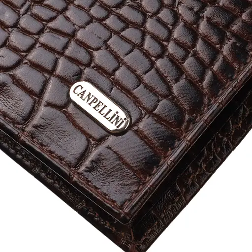 Мужской кожаный кошелек Canpellini 12х9.7х2 см acs0025647 - фото 3
