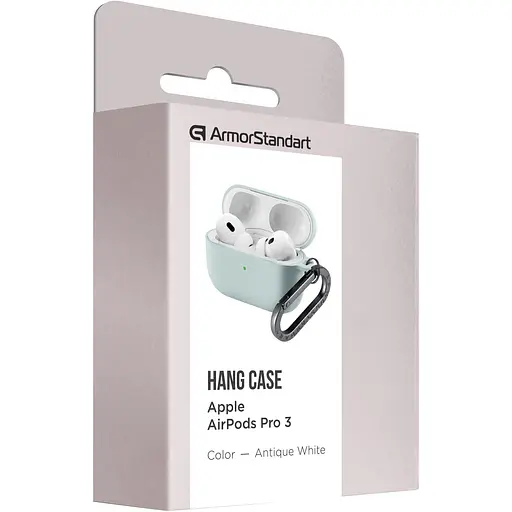 Чехол ArmorStandart Hang Case для Apple AirPods Pro 3 Antique White (ARM88285) [149508] - фото 3