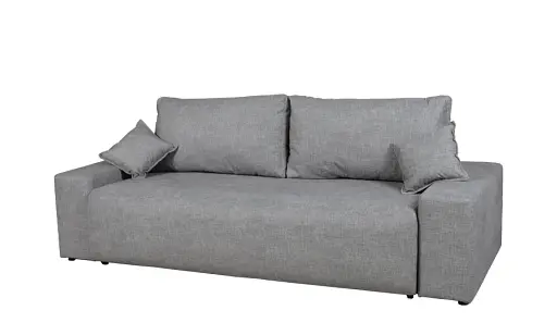 Диван Турин прямой раскладной серый