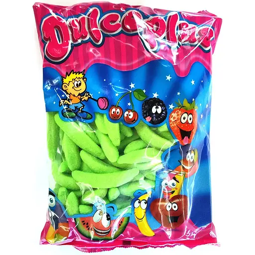 Цукерки жувальні Dulceplus Sugared Green Bananas 1 кг