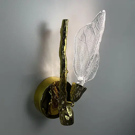 Золоте бра з імітацією гілки дерева 23х34 см Арт. WDS 1-130*349 Line F - фото 7