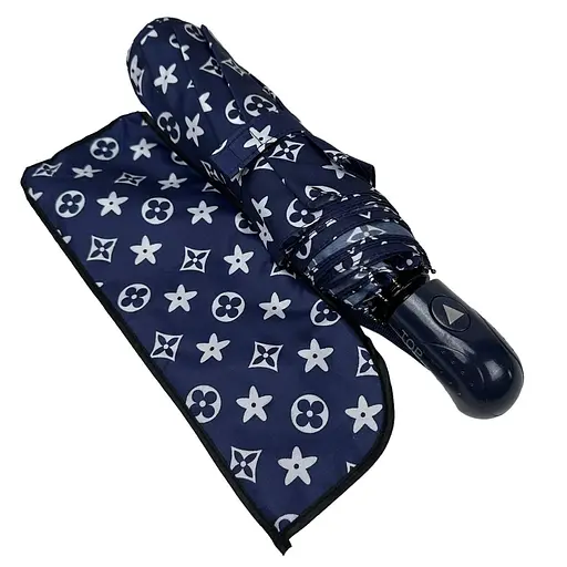 Жіноча складана парасолька напівавтомат Toprain 96 см синя - фото 2