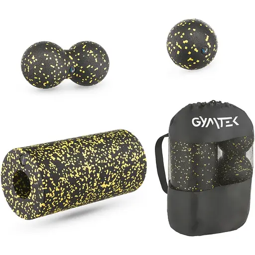 Набор Gymtek массажеров для йоги и фитнеса EPP черно-желтый - фото 2