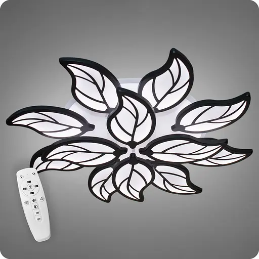 Люстра світлодіодна 517 Dlight 3color з пультом 180Вт Чорний (01930) - фото 1