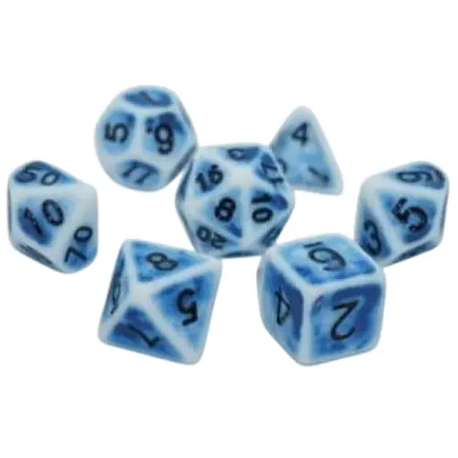 Набір кубиків Ancient 7 Dice Set - Blue , 7 шт. (g7danc07) - фото 1