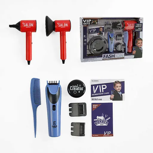 Набор парикмахера, фен, машинка, ножницы, расческа, 36x25x7 см