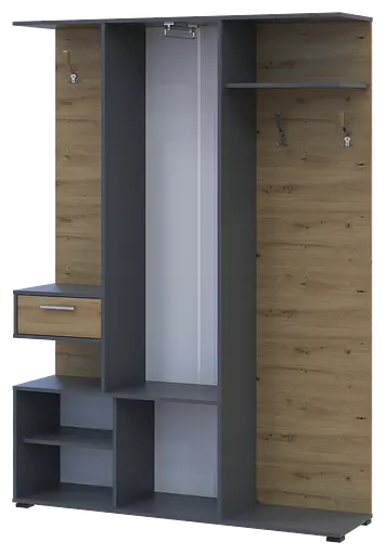 Передпокій Doros Фінч Графит / Дуб Артизан 145х37х202 (44900220) - фото 4