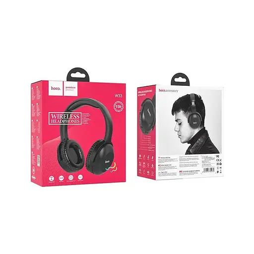 Накладні bluetooth навушники Hoco W33 Art sount BT headset | BT5.0, AUX, Type-C, 10h, 250 mAh | - фото 3