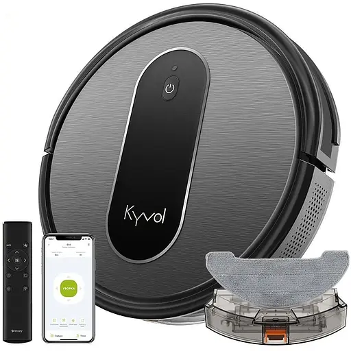 Робот-пилосос Kyvol Cybovac D10 Random 250 ml+200 ml 2600 mA 2000 pa Google Assistant Amazon Alexa Black