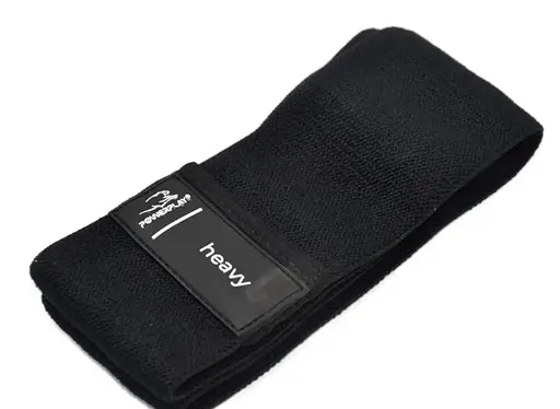 Тканинна гумка PowerPlay 4111 Hip Band L Light для фітнесу та спорту Чорна (d_84cm) (PP_4111_Black_L) - фото 5