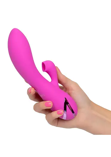 Вібратор-кролик CalExotics Malibu Minx 20.8 см рожевий - фото 8