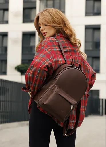 Женский рюкзак Sambag Brix Classic шоколадный 35 х 25 х 12 см (14511020) - фото 1