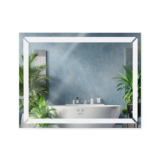 Дзеркало Kroner KRP Spiegel HR1 - 9070 з LED-підсвічуванням та антизапітнінням CV030031, Білий - фото 1