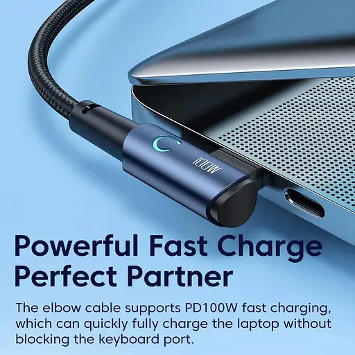 Кабель Toocki USB Type-C to Type-C 100W быстрая зарядка 2 м 20V 5A - фото 3