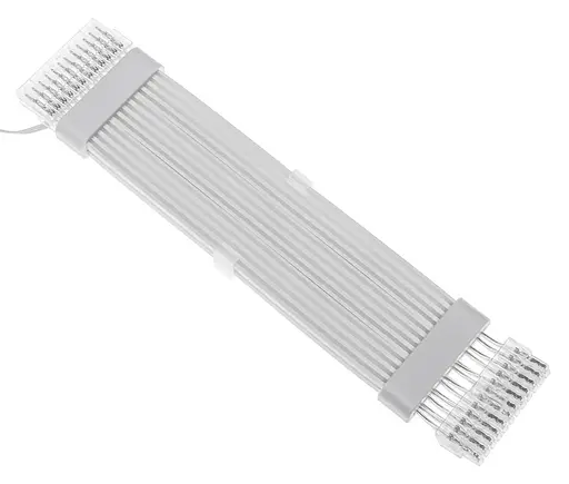 Кабель для ПК Qube RGB 24 pin Female to Male, White - фото 2