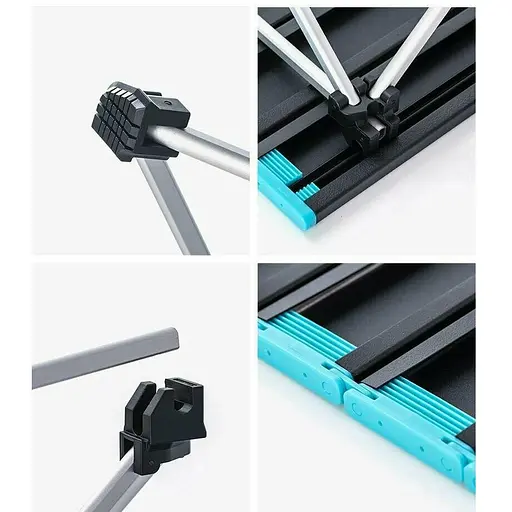 Стіл розкладний Naturehike NH19Z008-Z, алюміній, розмір S, чорний - фото 3