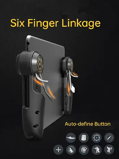 Ігровий механічний тригер зовнішній джойстик для телефону смартфона Memo AKpad-6k ігрові кнопки Black (18543) - фото 6