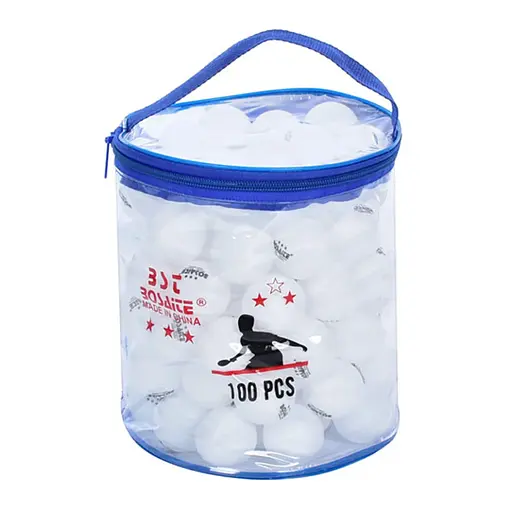 Тенісні кульки, 100 шт., 40 мм, безшовні, у сумці (В асортименті)