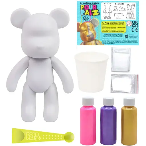 Набір для творчості ToyMonster Pour Palz Флюїд Арт Ведмедик Золото світанку S3 Metallic (GS-G25020) - фото 5