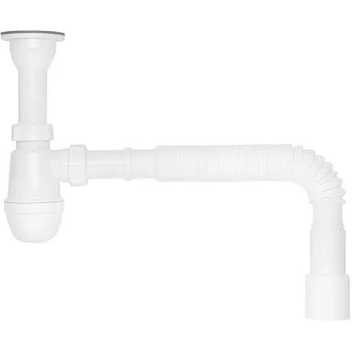 Сифон для раковини Kroner KRP - TB06 1 1/4"х40/50 мм CV032108, Білий - фото 1