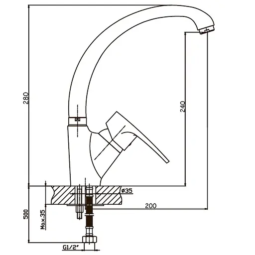 Змішувач для кухні Haiba Ceba 777 HB0037 Хром - фото 2