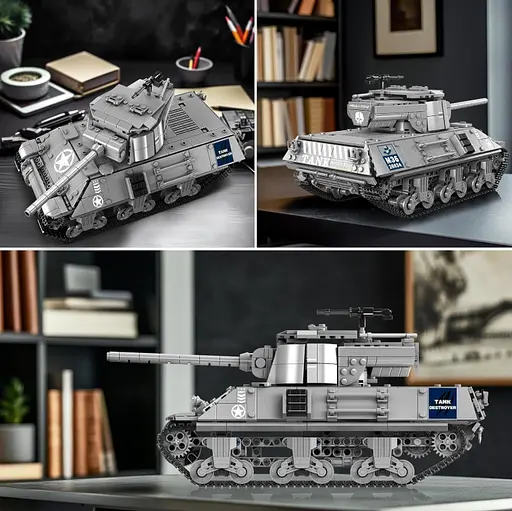 Конструктор танк М36  на радіокеруванні  Mould King Jackson Tank Destroyer Technik військова техніка  для дорослих та дітей 1057 деталей - фото 6