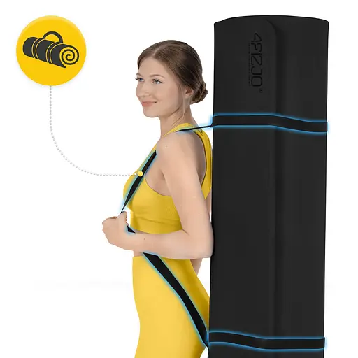 Коврик (мат) спортивный 4FIZJO TPE Gigant 200 x 125 x 2 см для йоги и фитнеса Black (P-5907739318992) - фото 7